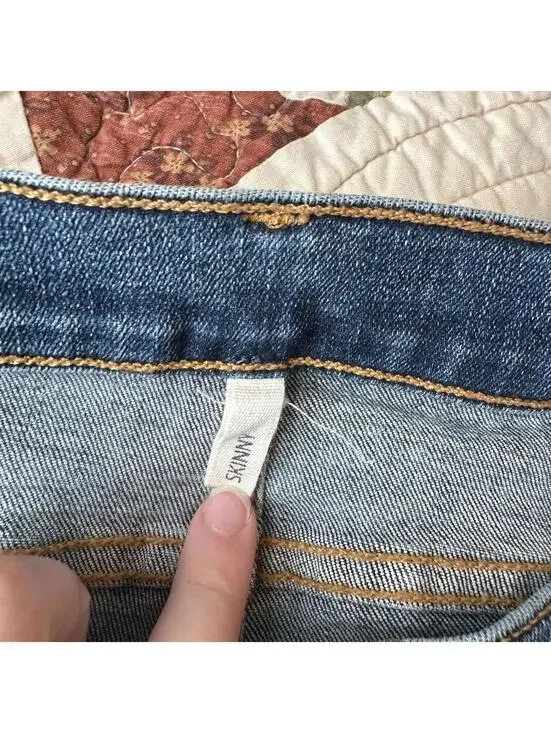 Rag & Bone Skinny Jeans Sloane Plaid Repair Denim Casual Size 30” waist - Picture 5 of 8